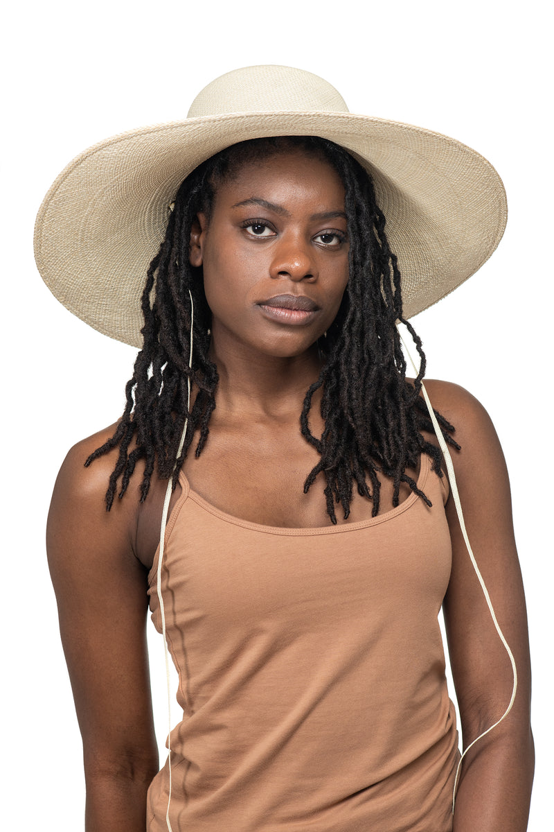 Cream Panama Straw Hat Front 2