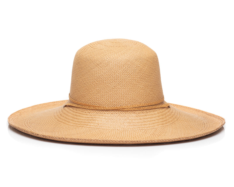 Natural Panama Straw Hat Back
