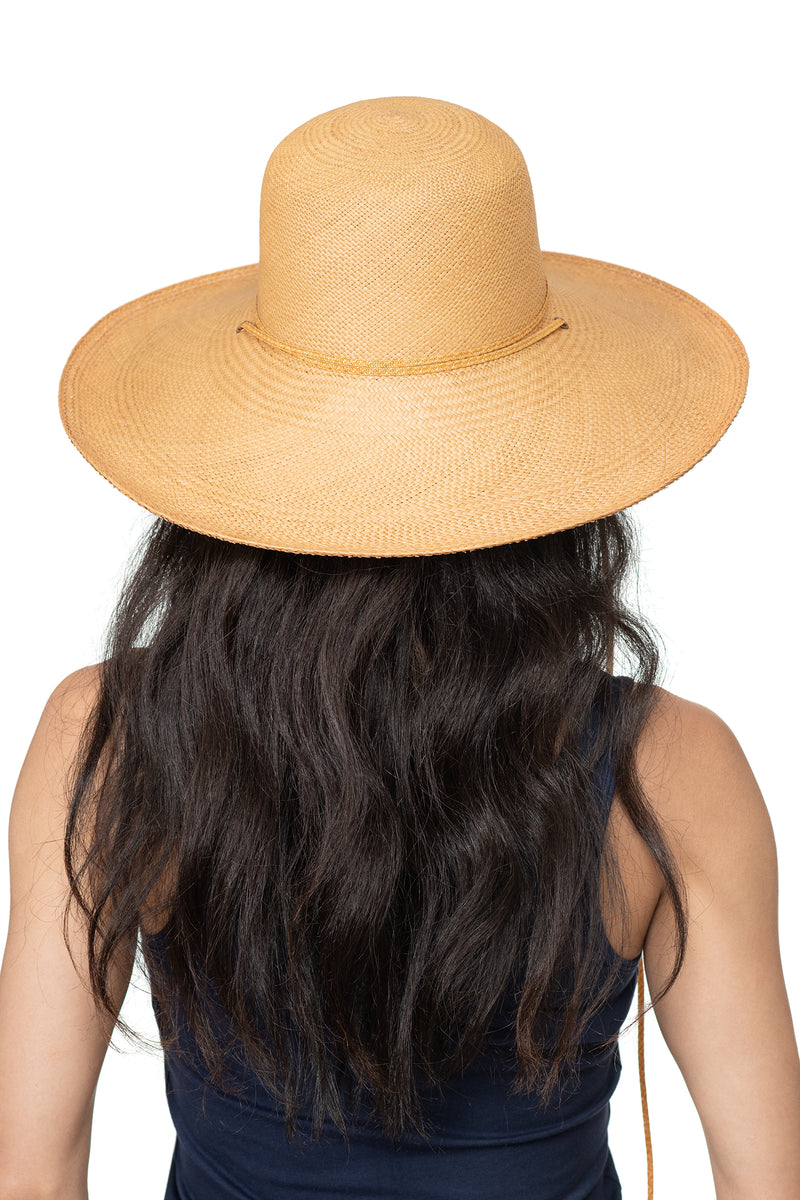 Natural Panama Straw Hat Back 2