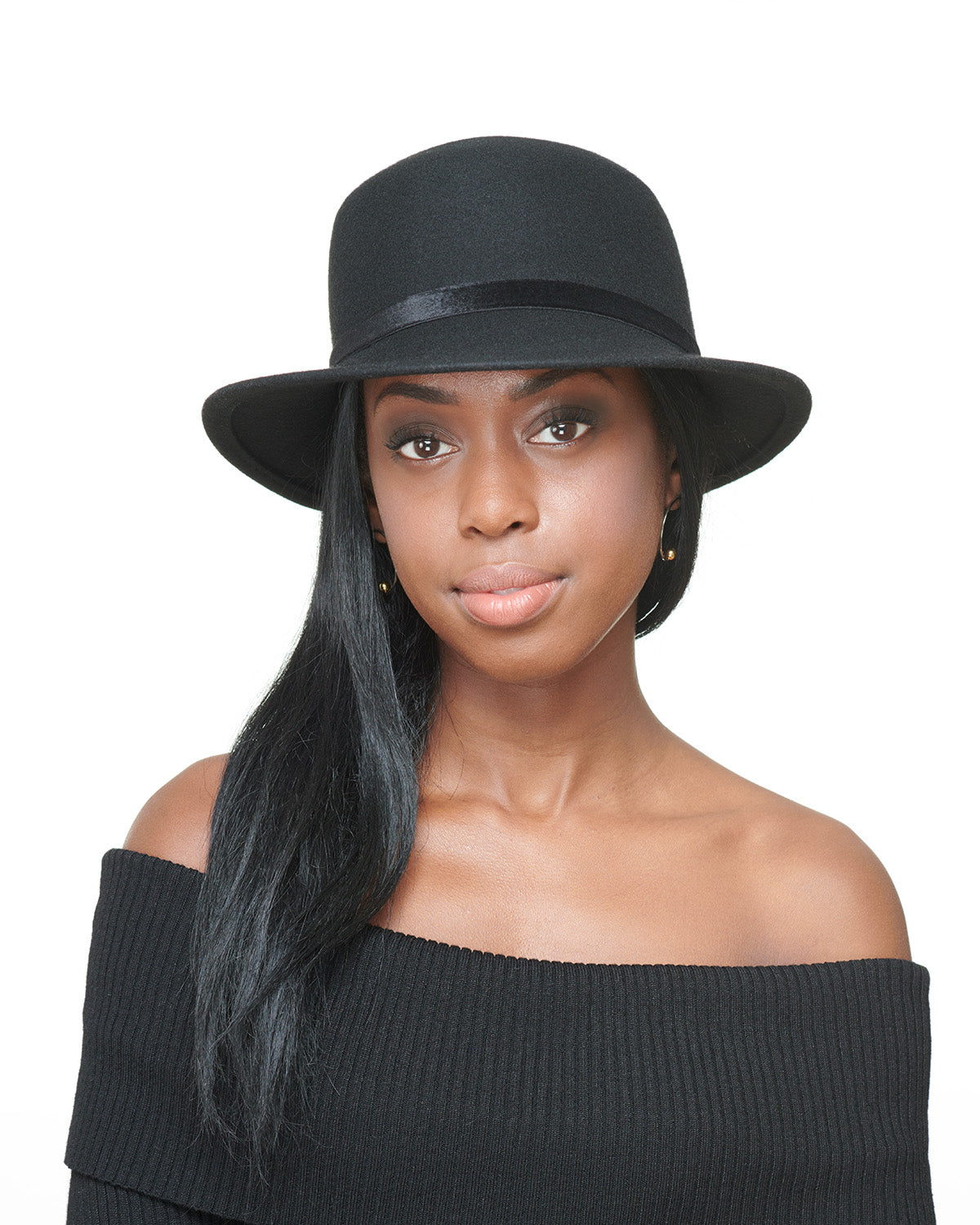 Black boater hat online