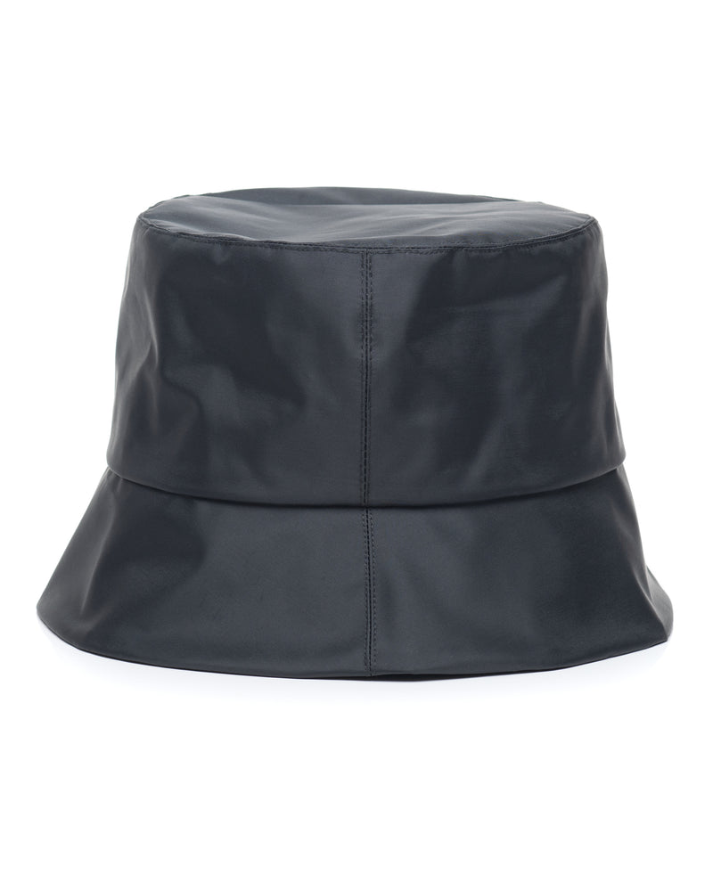 Black Nylon Bucket Hat Side