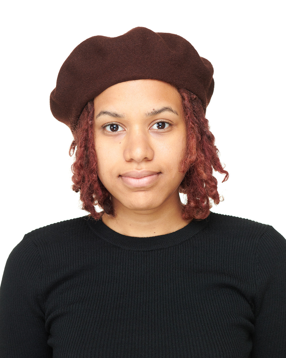 Brown-Wool-Felt-Beret-