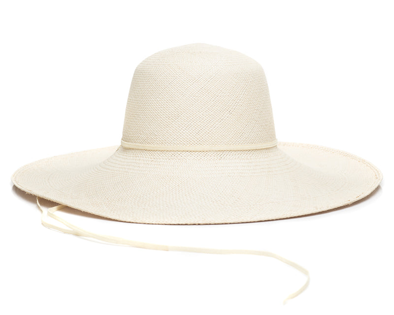 Cream Panama Straw Hat Front