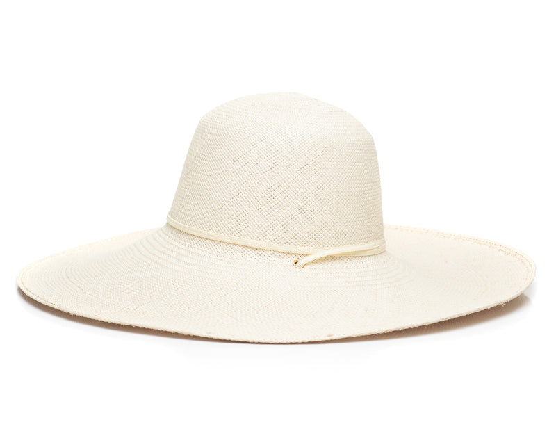 Cream Panama Straw Hat Side