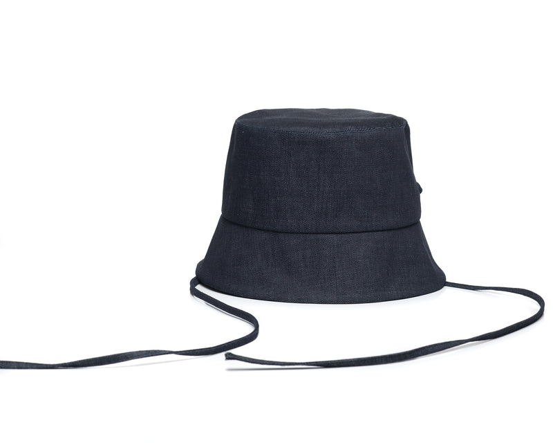 Dark Denim Bucket Hat Front