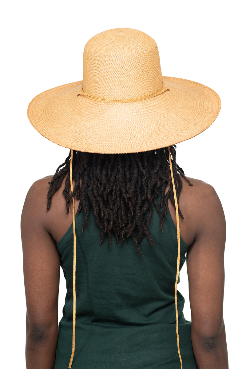 Natural Panama Straw Hat Back 1